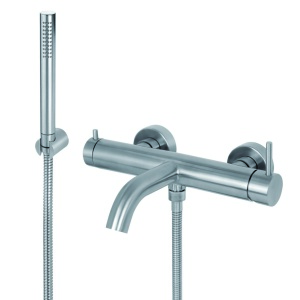 Miscelatore esterno vasca completo di doccetta e flessibile