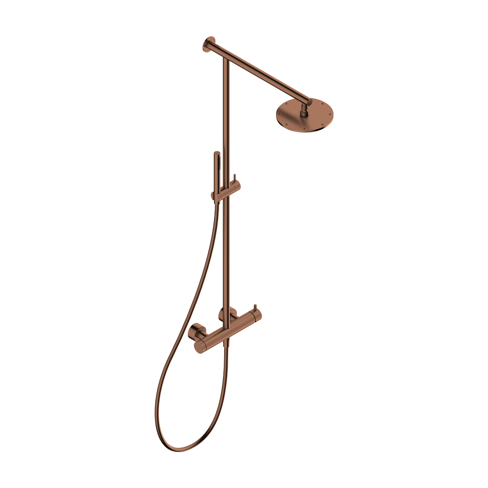 Colonna doccia monocomando con deviatore a tiro PVD copper T34157C