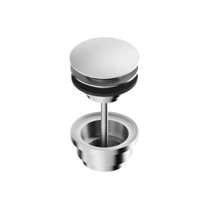Scarico lavabo e bidet “Click-Clack” modello universale in acciaio inox 304L T34170S
