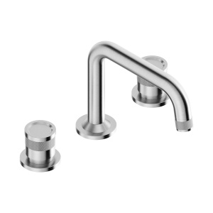 Miscelatore lavabo 3 fori Ø38mm con bocca bassa in acciaio inox 316L T84109S