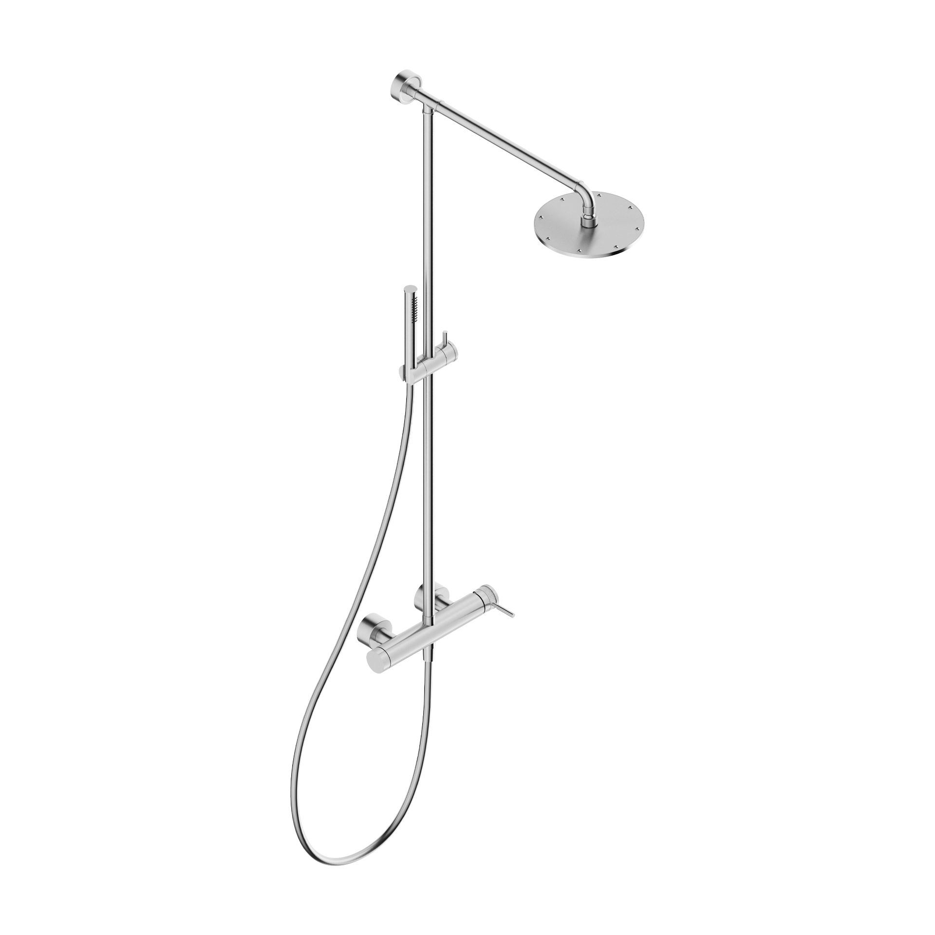 Colonna doccia monocomando con deviatore a tiro in acciaio inox 316L T84157S