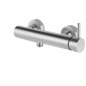 Single lever shower mixer for exposed fitting
