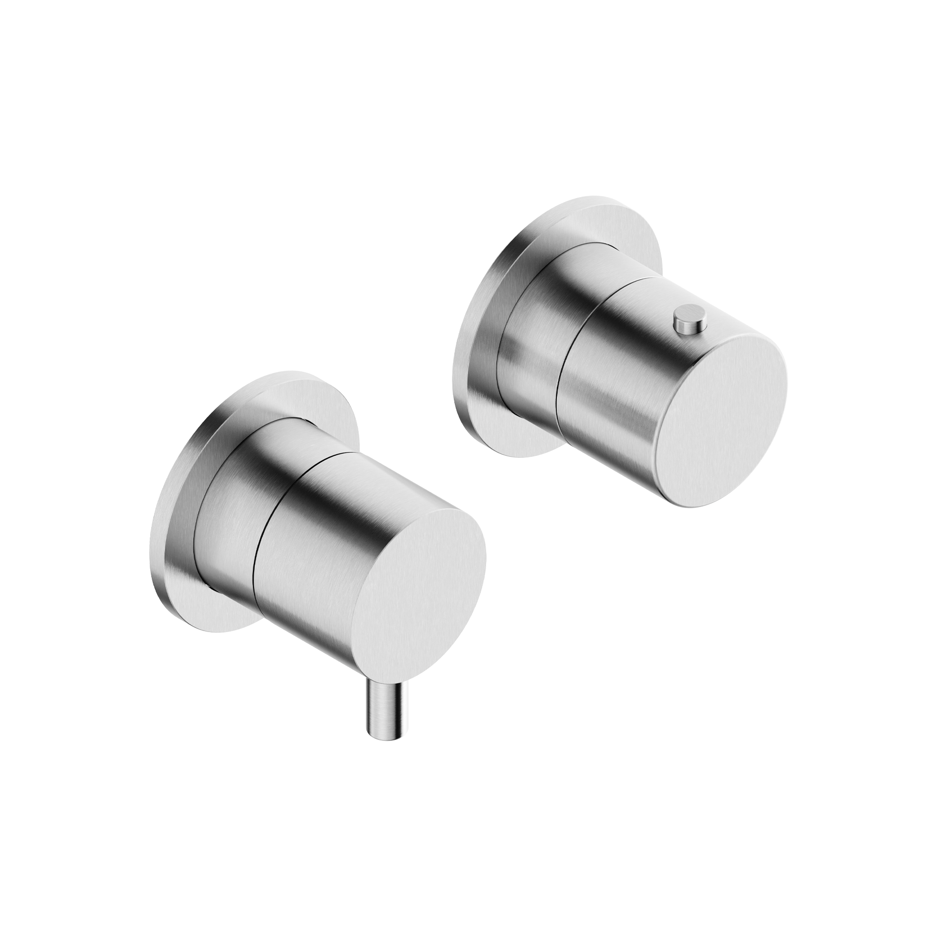 Miscelatore termostatico incasso 2 Ø45mm in acciaio inox satinato T59406S