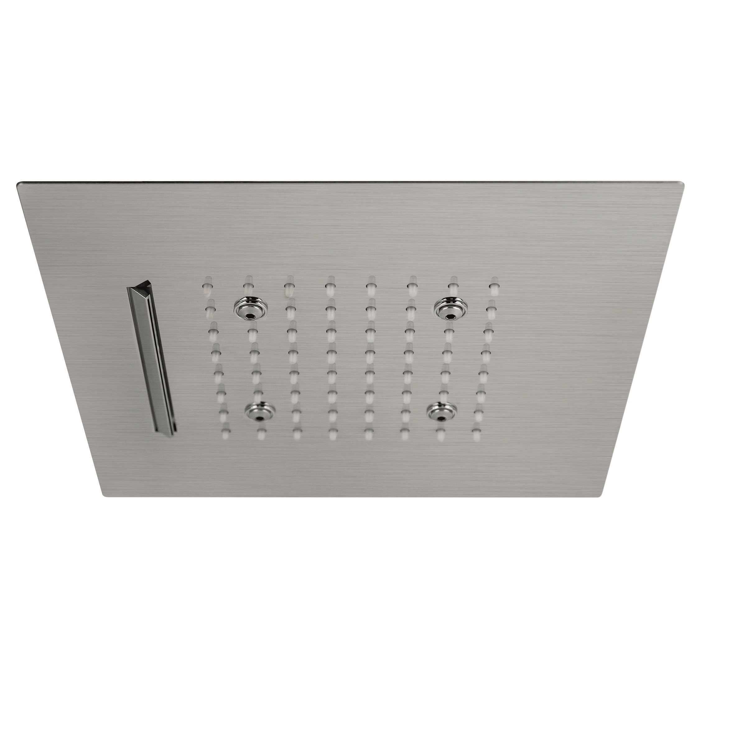 Soffione quadrato ultraslim da design ad incasso