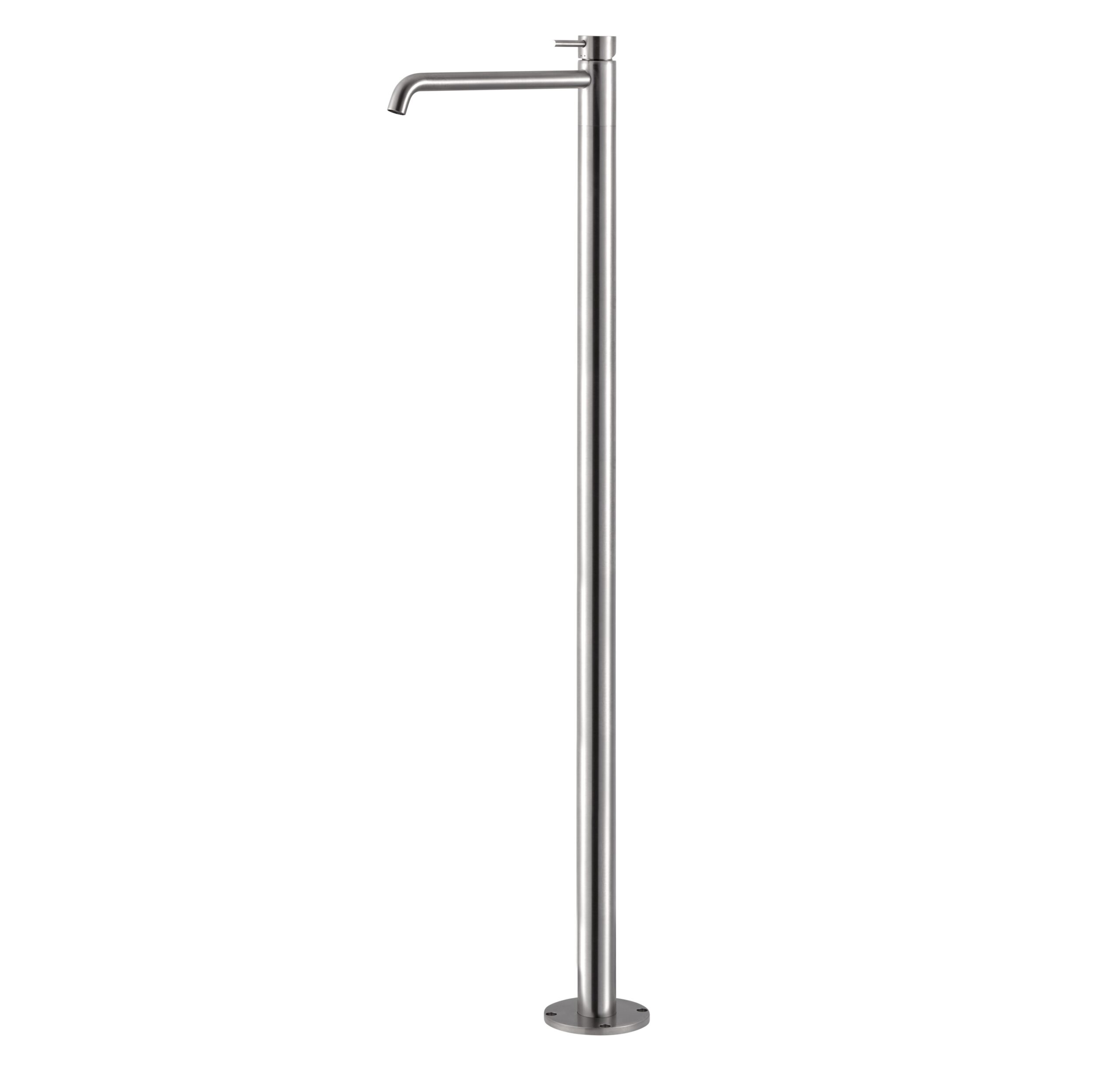 Miscelatore freestanding per lavabo in acciaio inox satinano