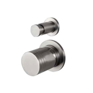 2-way recessed single lever mixer in 316L stainless steel