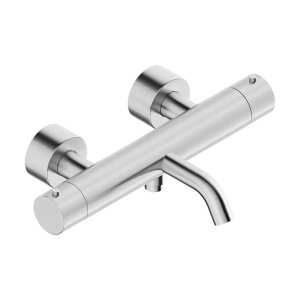 Miscelatore termostatico esterno vasca Ø45mm in acciaio inox satinato T54018S