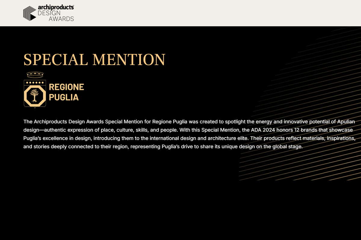 Special Mention per Loira alla Archiproducts Design Awards